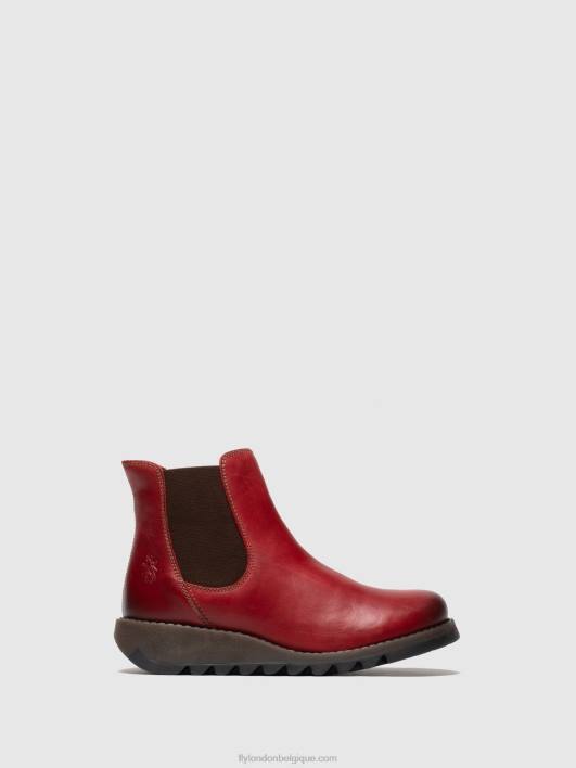 bottines chelsea Fly London femmes salv rouge 0FBB275