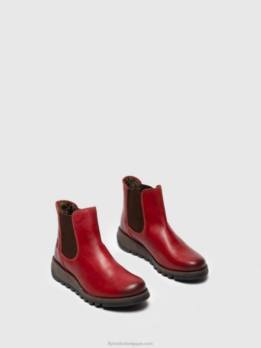 bottines chelsea Fly London femmes salv rouge 0FBB275