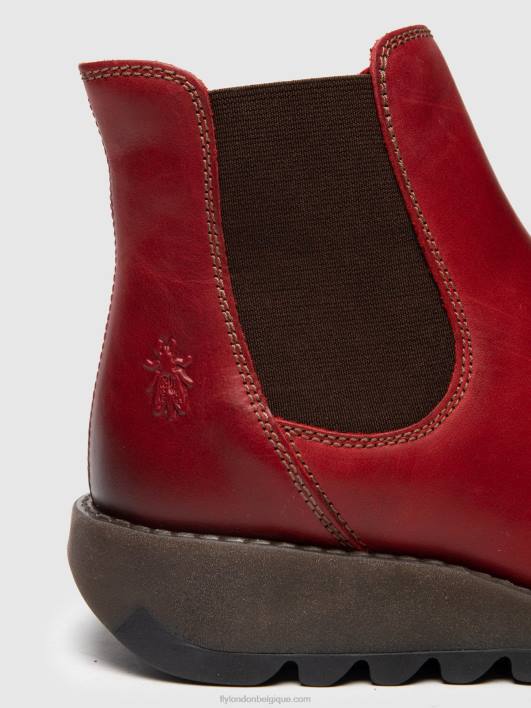 bottines chelsea Fly London femmes salv rouge 0FBB275