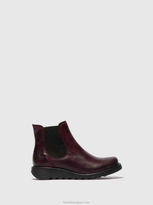 bottines chelsea Fly London femmes salv vin (élastique noir) 0FBB21