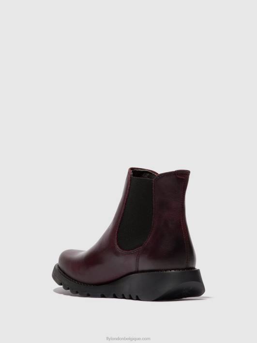 bottines chelsea Fly London femmes salv vin (élastique noir) 0FBB21