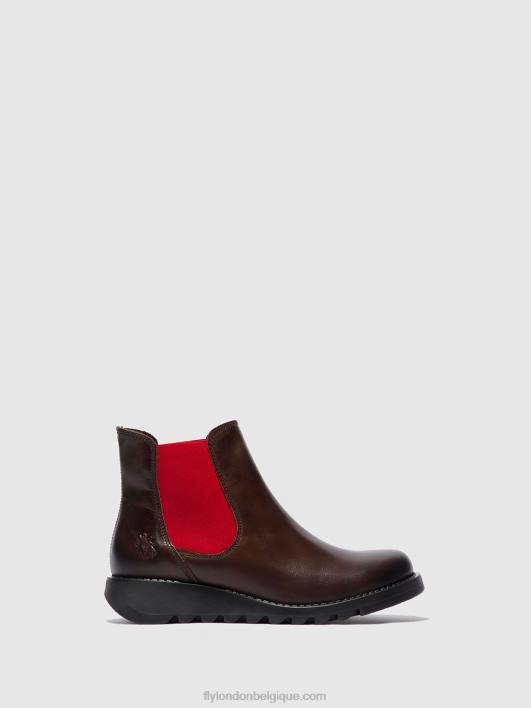 bottines chelsea Fly London femmes tapis salv dk. marron (élastique rouge) 0FBB170