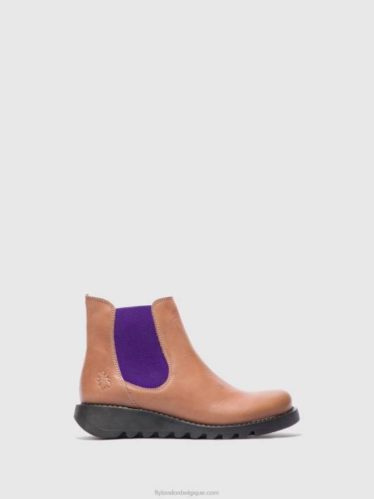 bottines chelsea Fly London femmes tapis salv rose (élastique violet) 0FBB177