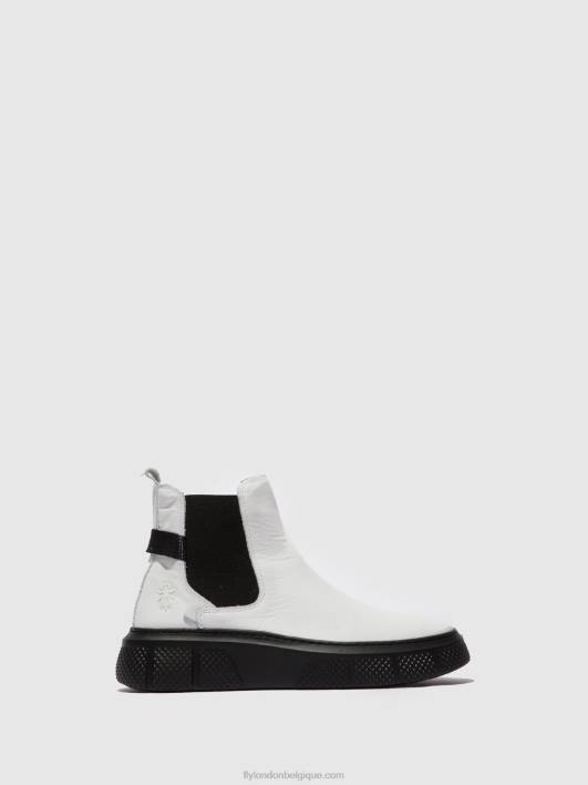 bottines chelsea ebbe479 Fly London femmes blanc de dublin (semelle noire) 0FBB169