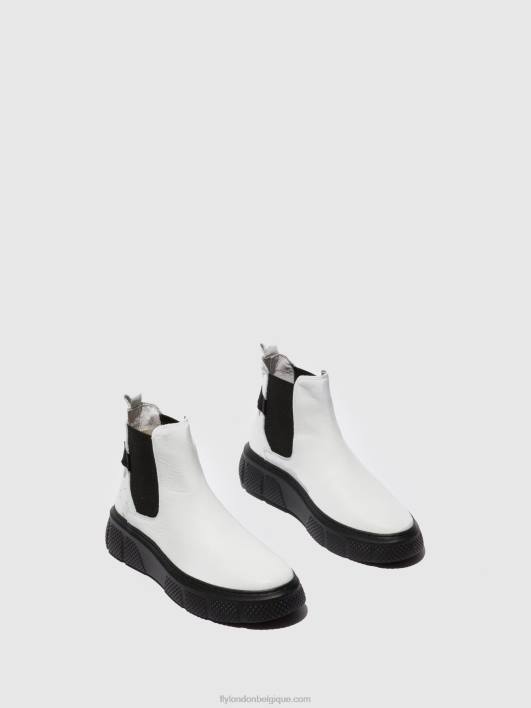 bottines chelsea ebbe479 Fly London femmes blanc de dublin (semelle noire) 0FBB169