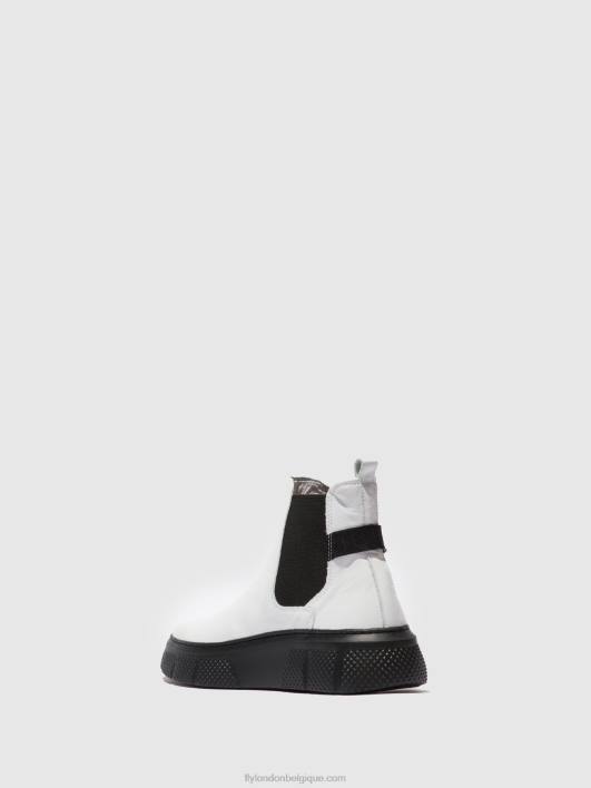 bottines chelsea ebbe479 Fly London femmes blanc de dublin (semelle noire) 0FBB169