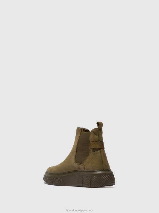 bottines chelsea ebbe479 Fly London femmes sorano militaire 0FBB228