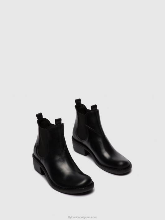 bottines chelsea meme030 Fly London femmes tapis noir 0FBB255