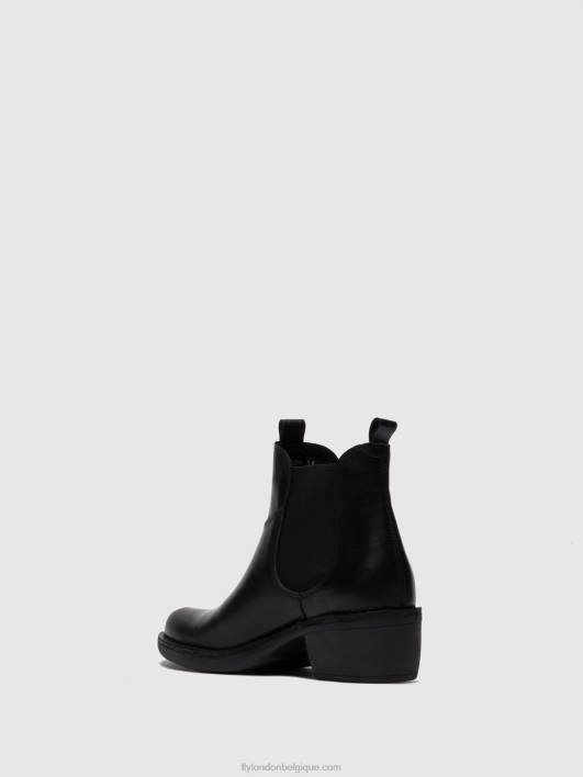 bottines chelsea meme030 Fly London femmes tapis noir 0FBB255