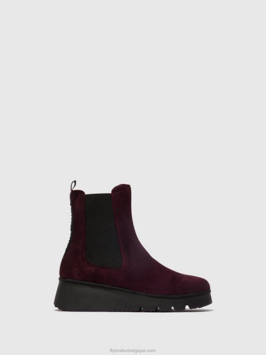 bottines chelsea paty405 Fly London femmes vin 0FBB128