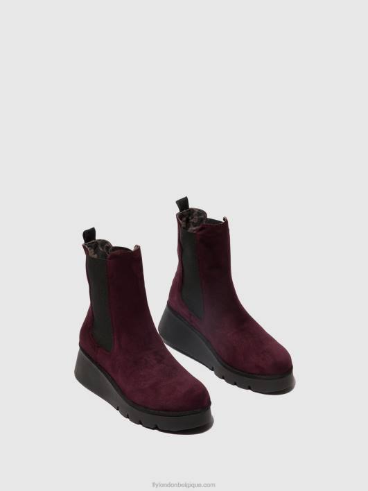 bottines chelsea paty405 Fly London femmes vin 0FBB128