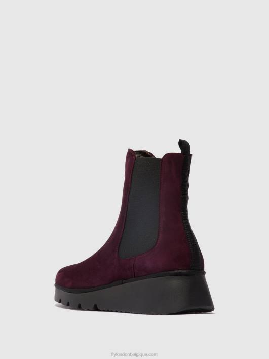 bottines chelsea paty405 Fly London femmes vin 0FBB128