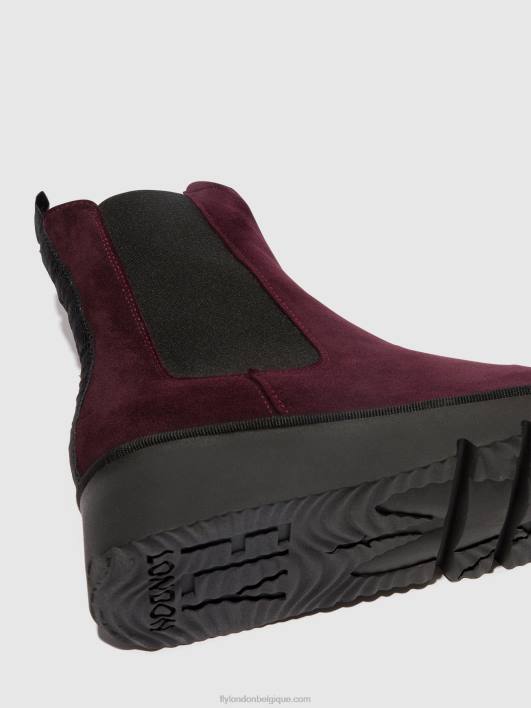 bottines chelsea paty405 Fly London femmes vin 0FBB128