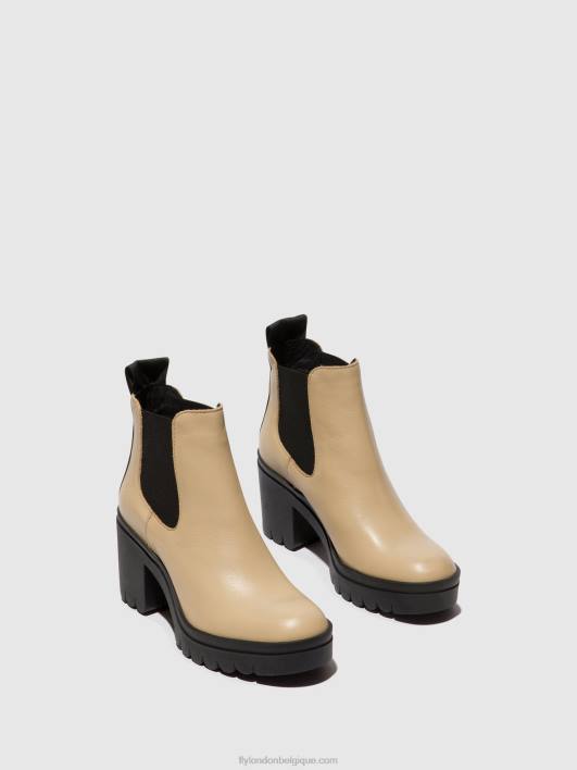 bottines chelsea tope520 Fly London femmes beige 0FBB119