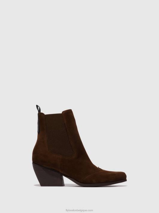 bottines chelsea torm911 Fly London femmes chocolat 0FBB114