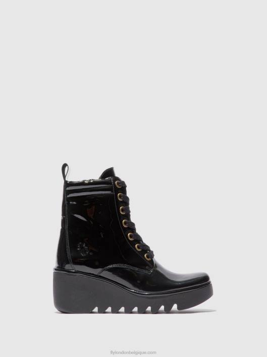 bottines à lacets biaz329 Fly London femmes atlantide noir 0FBB210