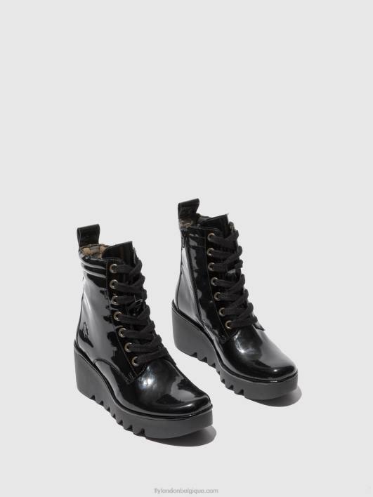 bottines à lacets biaz329 Fly London femmes atlantide noir 0FBB210