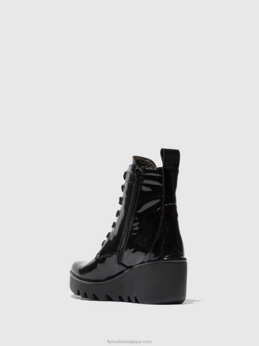 bottines à lacets biaz329 Fly London femmes atlantide noir 0FBB210