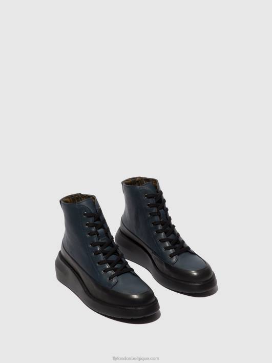 bottines à lacets boze515 Fly London femmes noir/marine 0FBB106