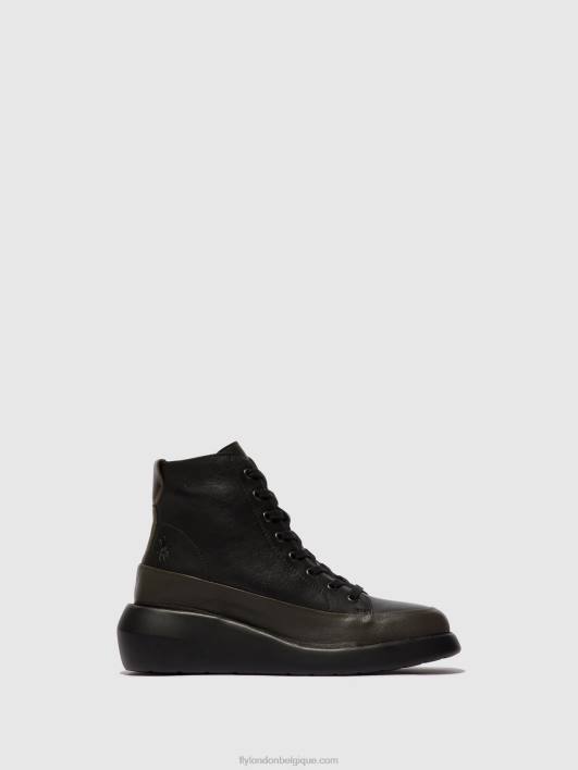 bottines à lacets boze515 Fly London femmes vert foncé/noir 0FBB107