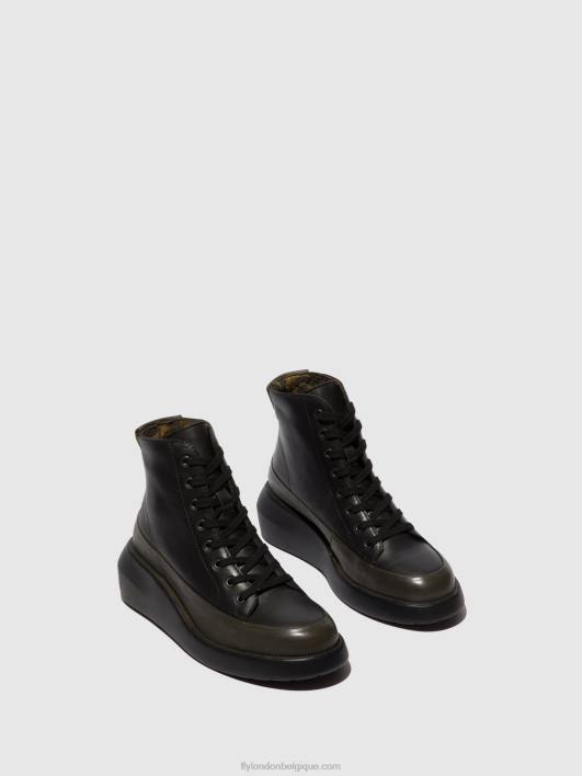 bottines à lacets boze515 Fly London femmes vert foncé/noir 0FBB107