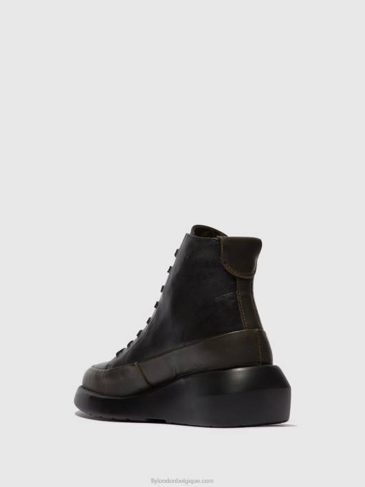 bottines à lacets boze515 Fly London femmes vert foncé/noir 0FBB107