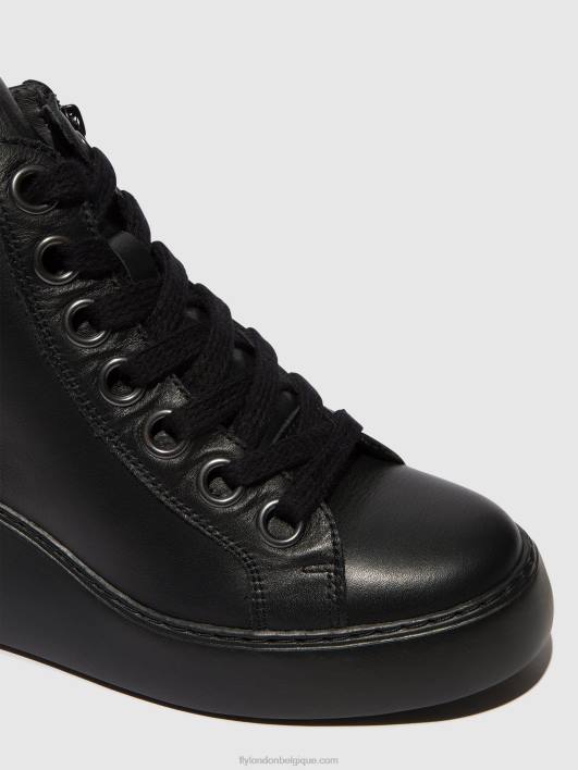 bottines à lacets dice468 Fly London femmes noir (semelle noire) 0FBB108