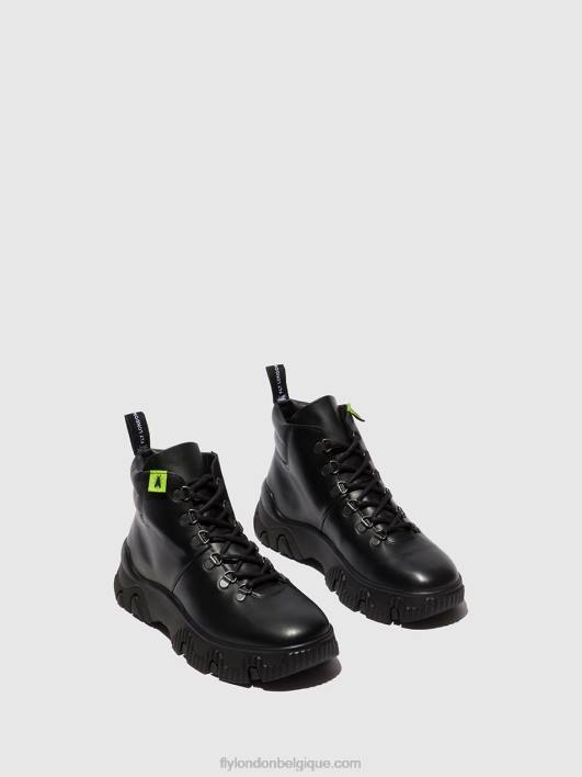 bottines à lacets figa887 Fly London femmes tonnerre noir 0FBB166