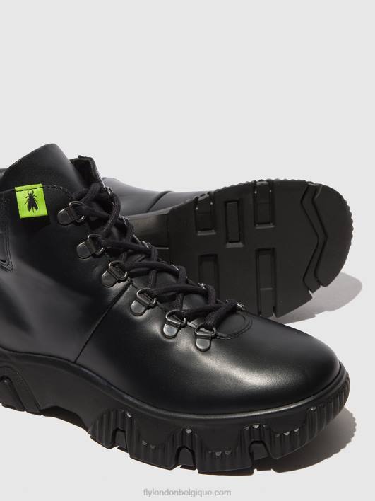 bottines à lacets figa887 Fly London femmes tonnerre noir 0FBB166