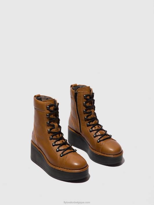bottines à lacets hand247 Fly London femmes cuoio 0FBB103
