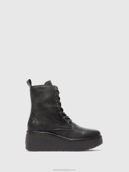 bottines à lacets hepe239 Fly London femmes Vérone noir 0FBB199