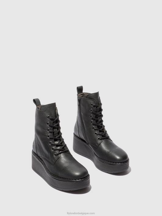 bottines à lacets hepe239 Fly London femmes Vérone noir 0FBB199