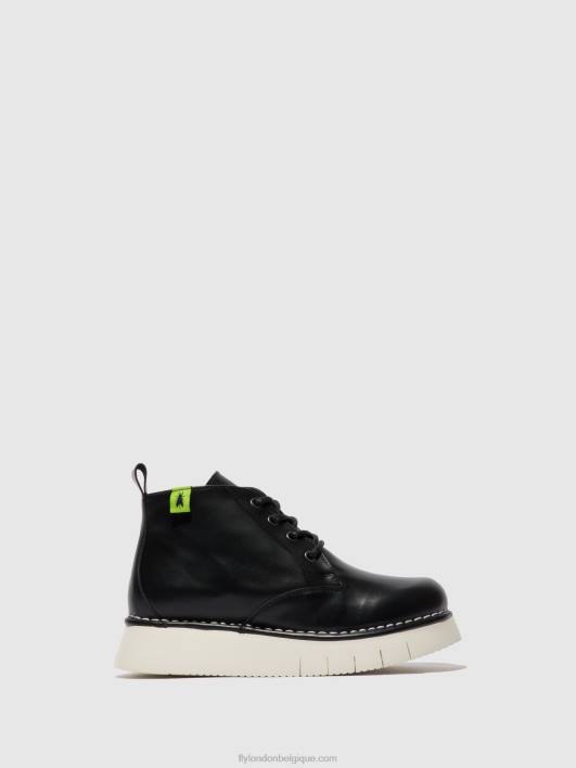 bottines à lacets idda244 Fly London femmes tonnerre noir 0FBB167