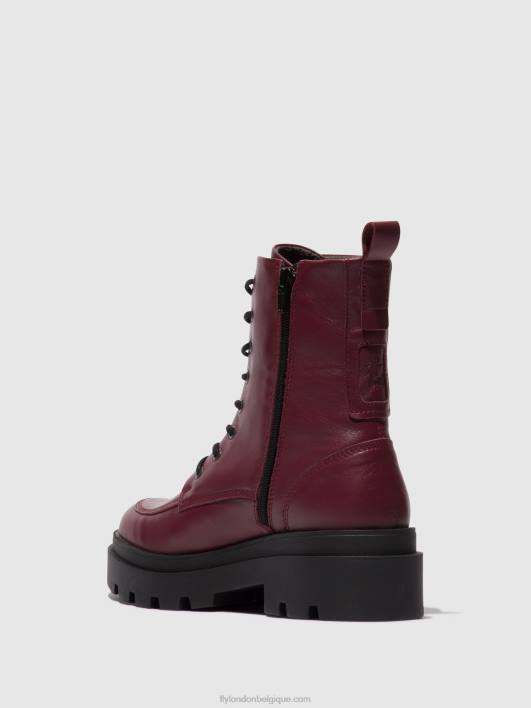 bottines à lacets jaye878 Fly London femmes vin 0FBB97