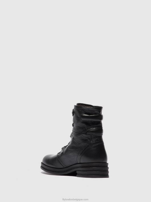 bottines à lacets knot792 Fly London femmes noir de rio 0FBB198