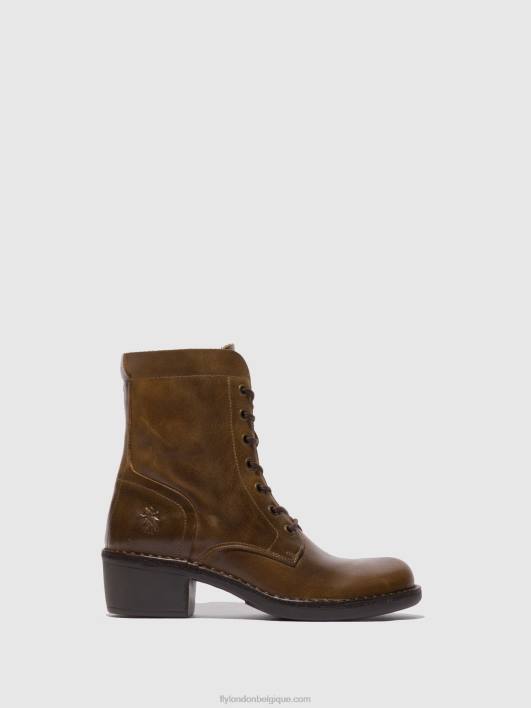bottines à lacets milu044 Fly London femmes tapis chameau 0FBB194