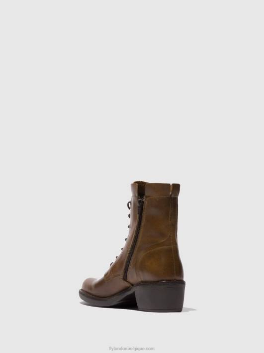 bottines à lacets milu044 Fly London femmes tapis chameau 0FBB194
