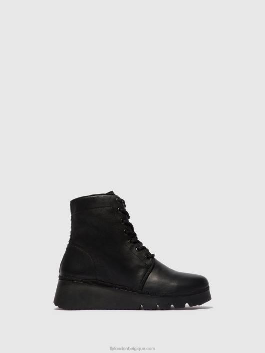 bottines à lacets pall404 Fly London femmes noir 0FBB11