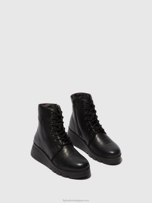 bottines à lacets pall404 Fly London femmes noir 0FBB11