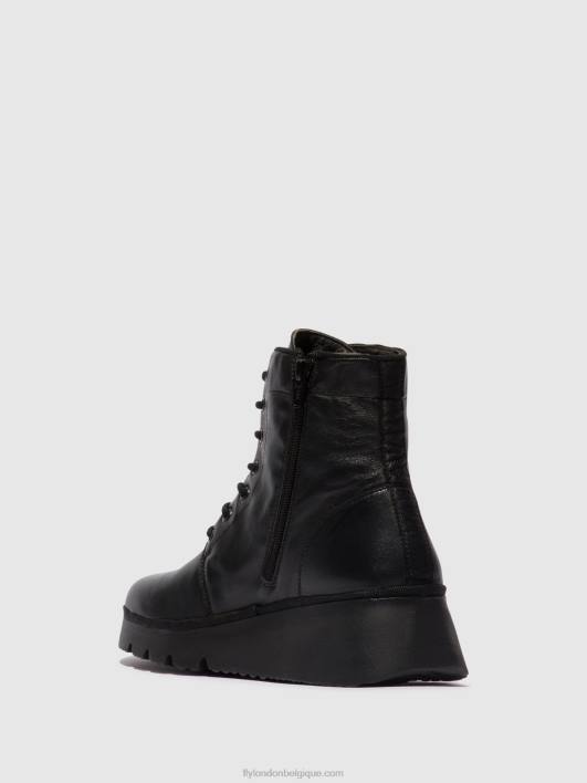 bottines à lacets pall404 Fly London femmes noir 0FBB11