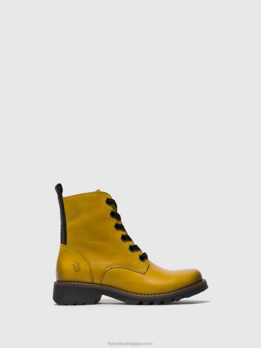 bottines à lacets ragi539 Fly London femmes moutarde 0FBB96