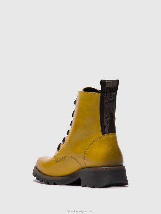 bottines à lacets ragi539 Fly London femmes moutarde 0FBB96