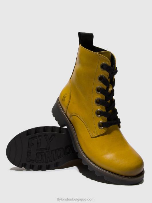 bottines à lacets ragi539 Fly London femmes moutarde 0FBB96