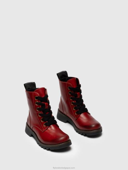 bottines à lacets ragi539 Fly London femmes rouge 0FBB284