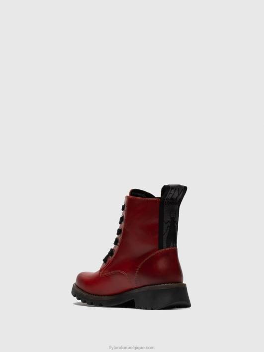 bottines à lacets ragi539 Fly London femmes rouge 0FBB284