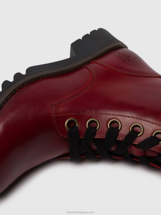 bottines à lacets ragi539 Fly London femmes rouge 0FBB284