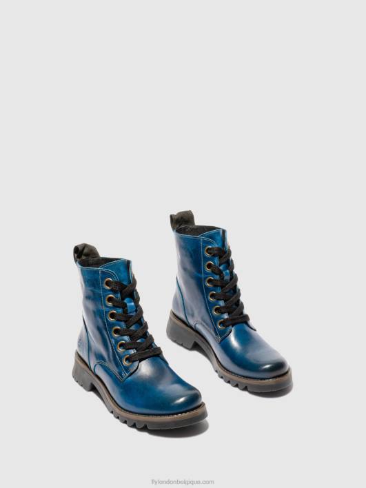 bottines à lacets ragi539 Fly London femmes tapis bleu roi 0FBB193