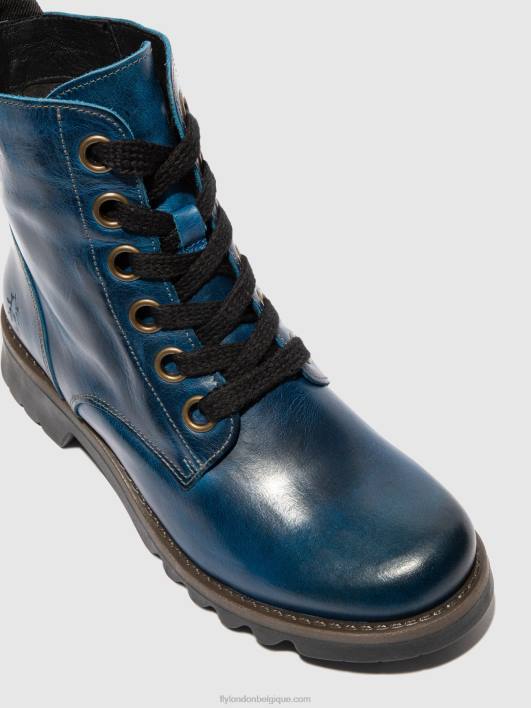 bottines à lacets ragi539 Fly London femmes tapis bleu roi 0FBB193