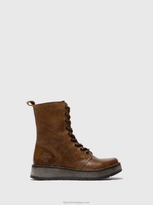 bottines à lacets rami043 Fly London femmes tapis chameau 0FBB244