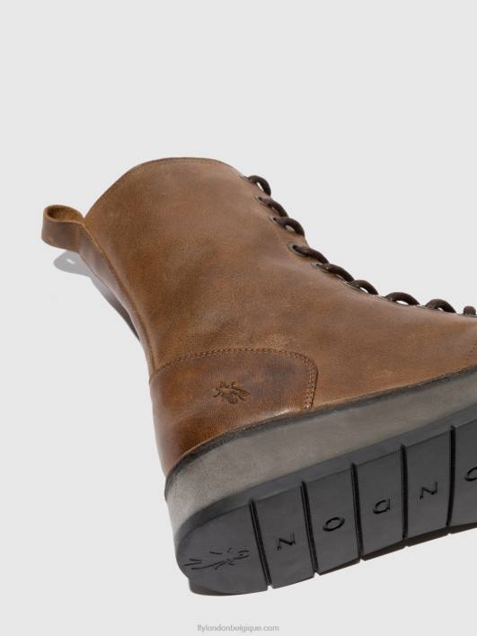 bottines à lacets rami043 Fly London femmes tapis chameau 0FBB244